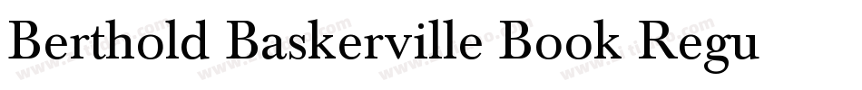 Berthold Baskerville Book Regular字体转换